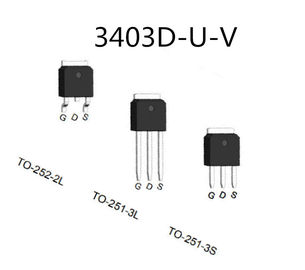 Estrutura vertical linear 3403D-U-V do transistor de efeito de campo do MOS do poder