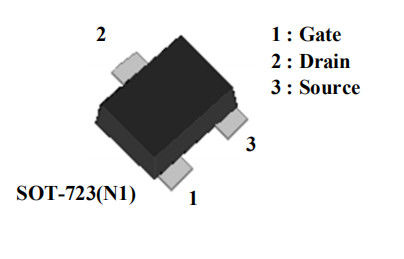 AP2N1K2EN1 IC lasca o transistor do MOSFET de SOT-723 0.15W 800mA