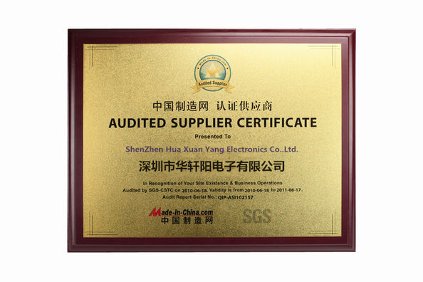 China Shenzhen Hua Xuan Yang Electronics Co.,Ltd Certificações